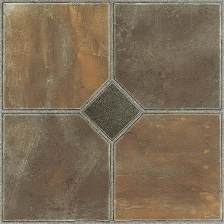 ACHIM IMPORTING Achim Importing Co.; Inc. FTVGM32620 NEXUS Rustic Slate 12 Inch x 12 Inch Self Adhesive Vinyl Floor Tile #326 FTVGM32620